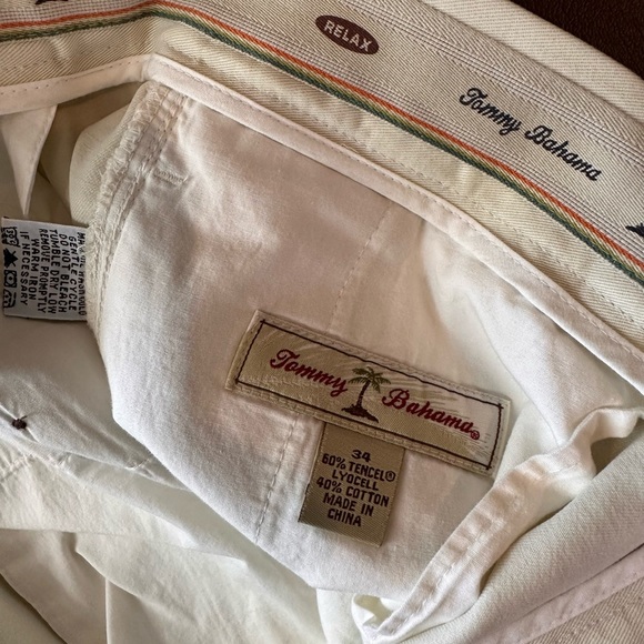 Tommy Bahama Men’s Cream Chino Relax Dress Work Pants, size 34 - Picture 6 of 11